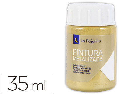 Pintura metalizada La Pajarita oro rico 35ml.